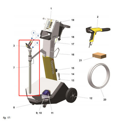 1009679 Repuestos para equipos de recubrimiento Unidad de fluidización/succión ro B