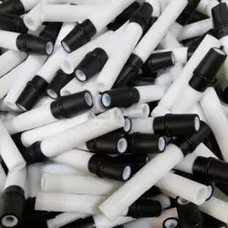 1006485 Ig06 Gema Pistola de recubrimiento en polvo Partes Inyector blanco y negro Mancha de inserción