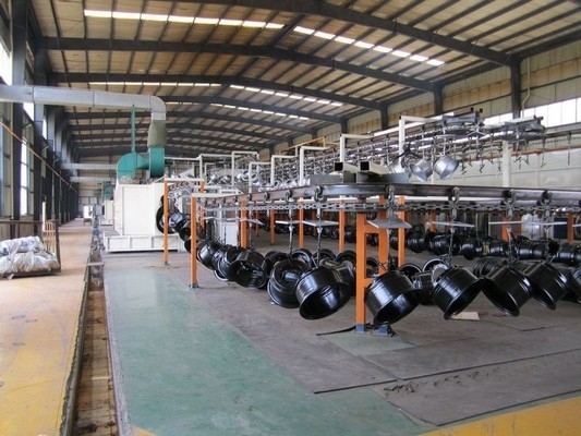 Línea de recubrimiento de polvo electrostático automático del eje de la rueda