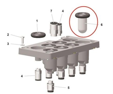 1019470 Repuestos de revestimiento en polvo para bombas de polvo Pp07