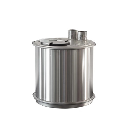 Todos los tipos de revestimiento en polvo redondo fluidizante Hopper inoxidable