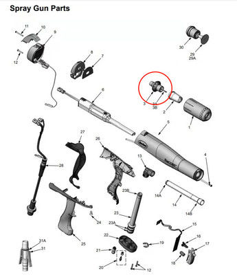 Reemplazo del conjunto de electrodos 1083137 para la pistola de pulverización manual Nordson Encore