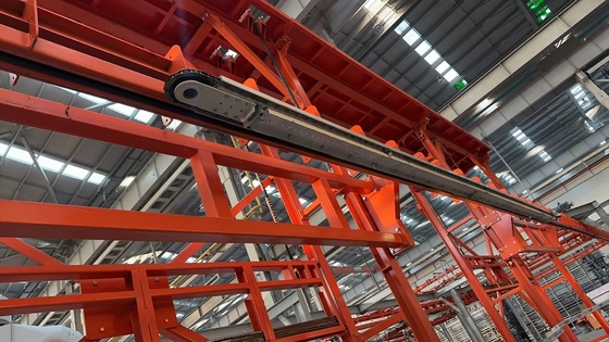 Línea de recubrimiento de polvo del sistema de transporte de perfiles horizontales de aluminio sin energía