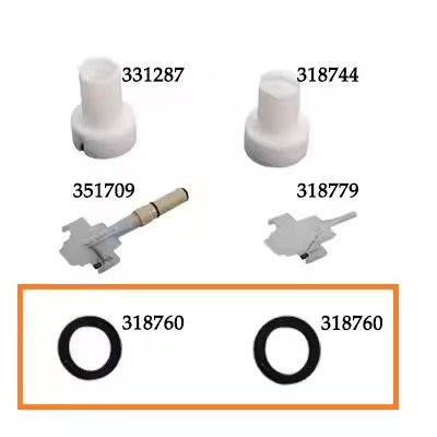 318760 PG1 Boquilla de chorro plana y redonda de contacto anillo de revestimiento de polvo de armas de repuesto con soporte OEM personalizable