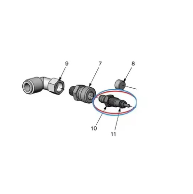 Encore Gen II bomba de alimentación de polvo de acero inoxidable Boquilla de flujo de aire 1600595 piezas de repuesto para la máquina de recubrimiento de polvo OEM