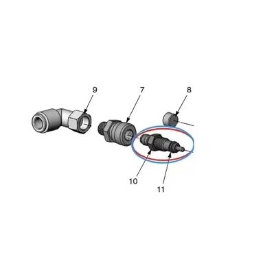 Generación II bomba de alimentación de polvo de acero inoxidable boquilla 1600595 flujo de aire piezas de repuesto para la máquina de recubrimiento de polvo OEM apoyo