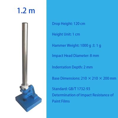 Teste de impacto de película de pintura / Teste de impacto de martillo de caída - Teste de resistencia al impacto de pintura de revestimiento metálico (Gb/T 1732)