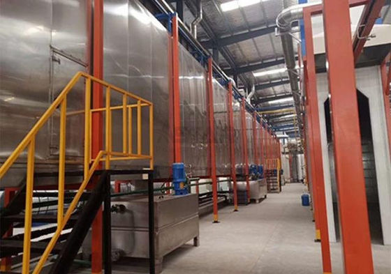 Línea de capa electrostática suspendida del polvo del túnel equipo superficial del tratamiento previo